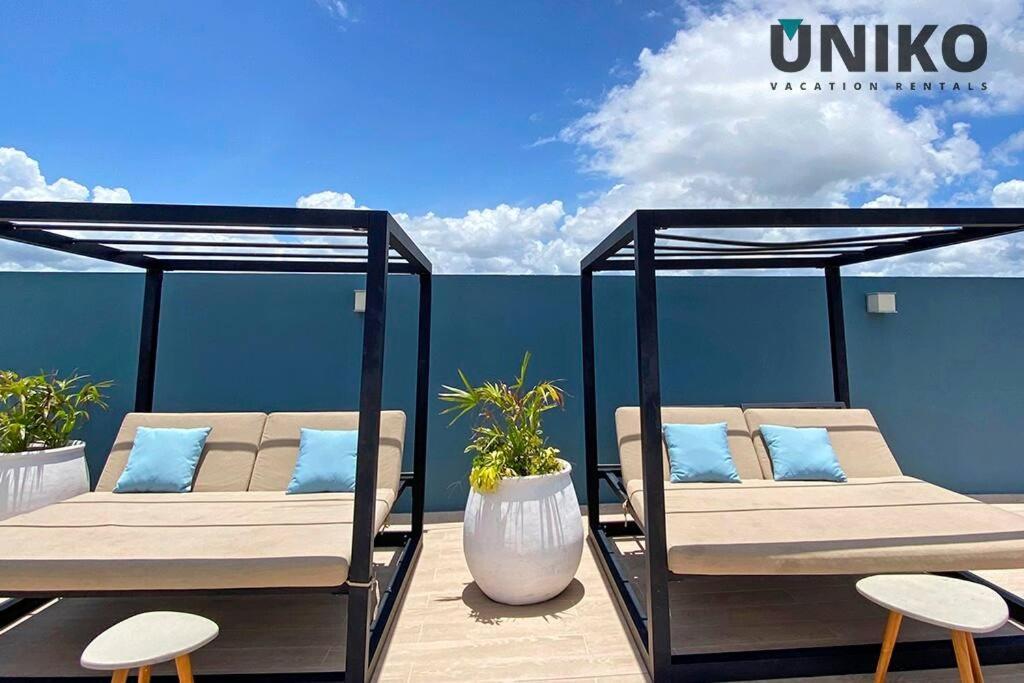 1 Block To The Beach 2Br 6Pax Rooftop Pool King Bed Плая дел Кармен Екстериор снимка