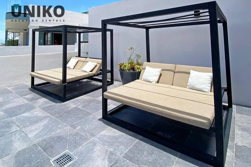 1 Block To The Beach 2Br 6Pax Rooftop Pool King Bed Плая дел Кармен Екстериор снимка