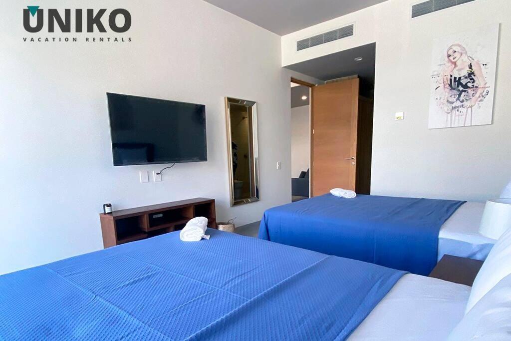 1 Block To The Beach 2Br 6Pax Rooftop Pool King Bed Плая дел Кармен Екстериор снимка